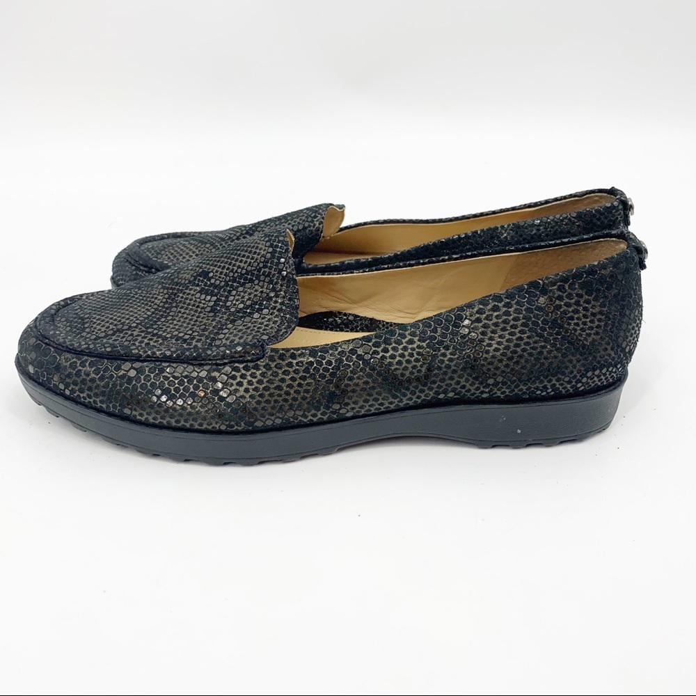 Nurture Harmoney Leather Snake Print  Loafers
